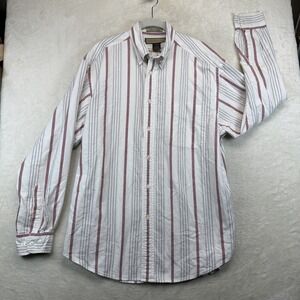 Naturalife The Big‎ Shirt Mens M Striped Button Down Long Sleeve 90s Preppy